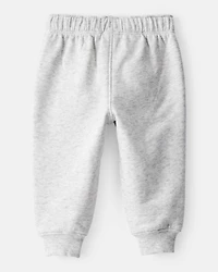 Baby Boy Solid Fleece Cotton Jogger - Grey