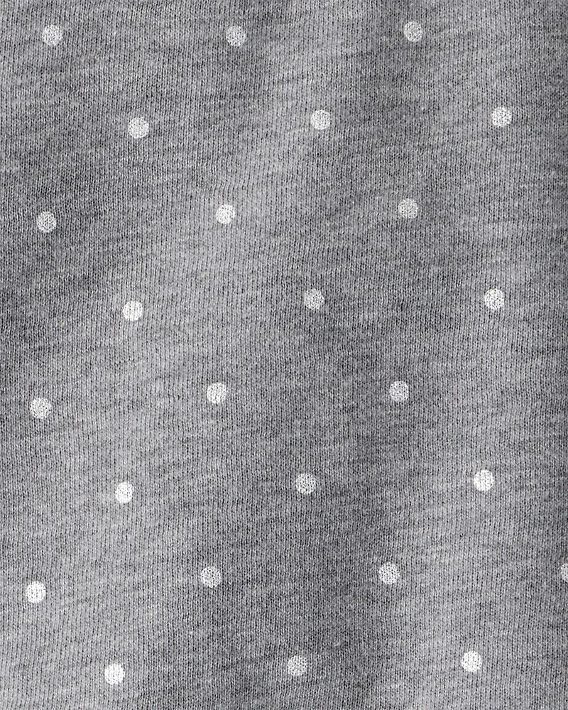 Baby Girl Polka Dot Fleece Sweatshirt - Grey