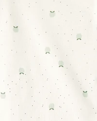 Baby Girl 5-Pack Fruit Print Cotton Multipack Bodysuits - Brown/Green/Pink/Red/White