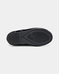 Toddler Girl Scallop Edge Shiny Dress Shoes - Black