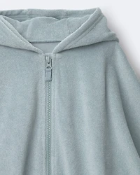 Toddler French Terry Hooded Coverup - Pale Blue