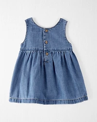Baby Organic Cotton Chambray Pocket Dress