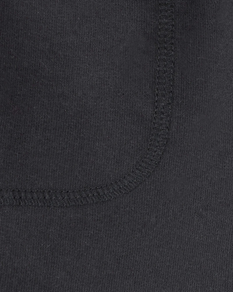 Baby Boy French Terry Shorts - Black