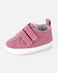 Baby Girl Corduroy Slip-On Shoes - Pink