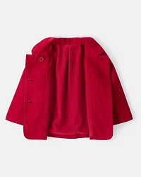 Toddler Girl Long-Sleeve Fashion Peacoat - Red
