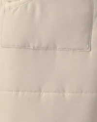 Baby Solid Quilted Pramsuit- Beige