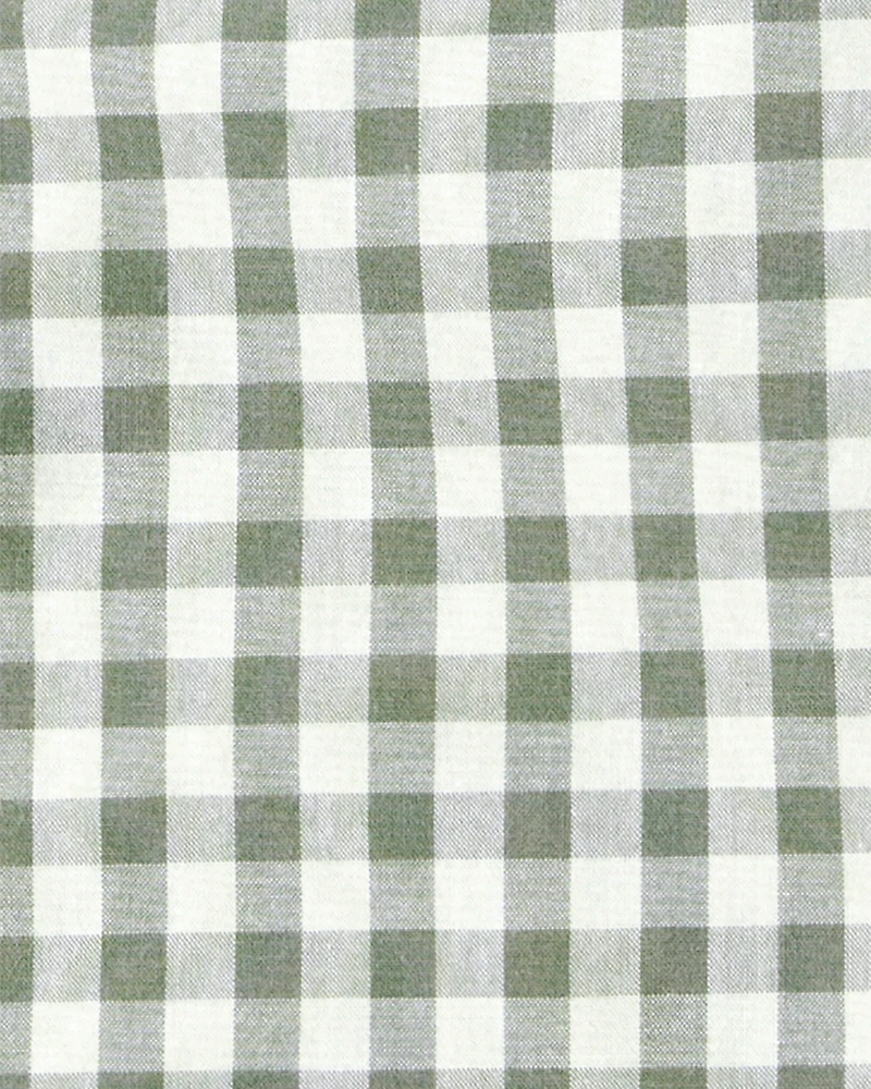 Toddler Boy Long-Sleeve Plaid Button Down Shirt - Green