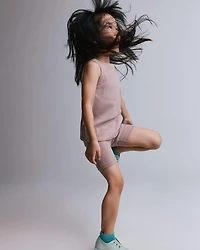 Toddler Girl Ribbed Playtime Tank - Mauve