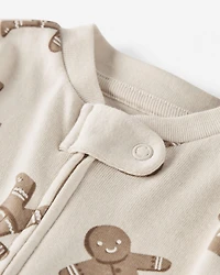 Baby Organic Cotton Sleep & Play Gingerbread Cookie pyjamas