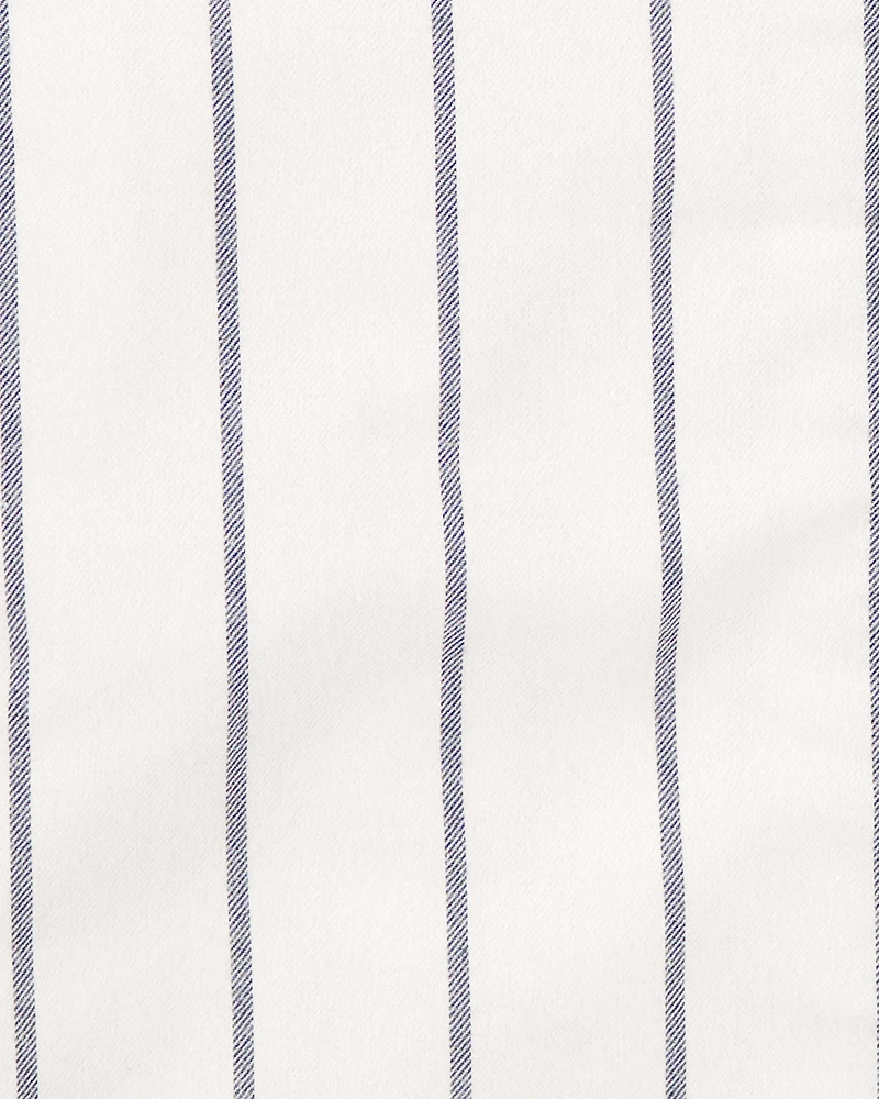Kid Striped Baseball Button-Down Shirt