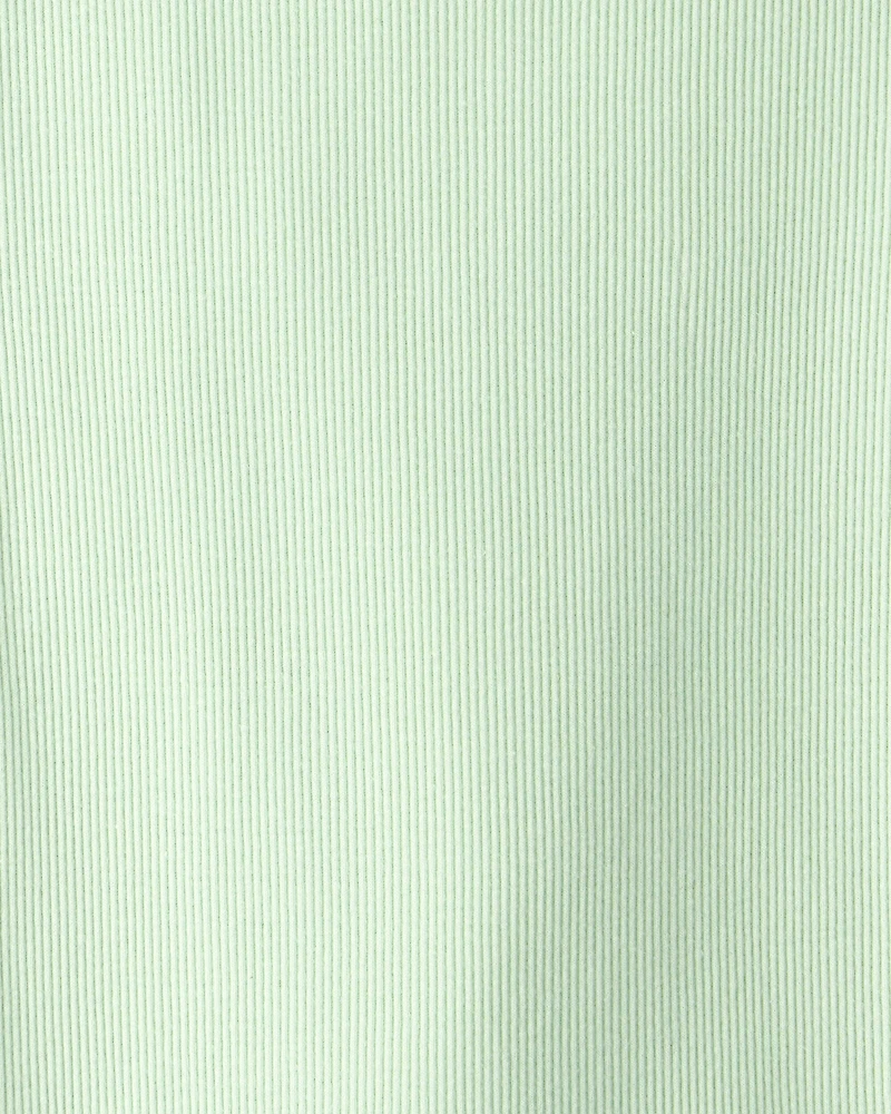 Girls Rib Top - Green