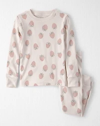 Toddler Girl 2-Piece Organic Cotton Pyjama Strawberry-Print