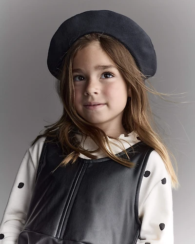 Toddler Girl Beret - Black