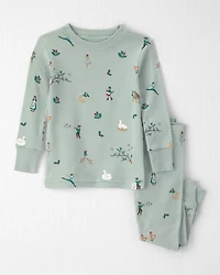 Baby 2-Piece Organic Cotton Pyjamas 12 Days of Christmas Print