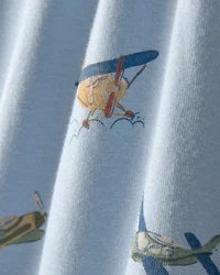 Baby Boy Plane 2-Way Zip Wearable Blanket - Blue