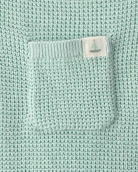 Baby Crochet Bubble Romper - Green