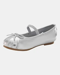 Toddler Ballet Slippers - Silver