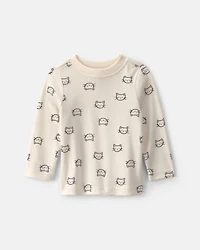 Baby Girl 2-Piece Cat Corduroy Overall Set - Pink