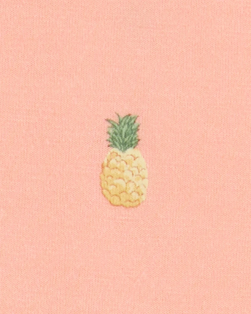Toddler Girl Pineapple Print PurelySoft 2-Piece Pyjamas - Coral