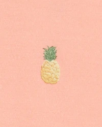 Toddler Girl Pineapple Print PurelySoft 2-Piece Pyjamas - Coral