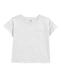 Kid Solid Short-Sleeve Fashion Top - Grey