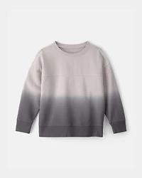 Boys Ombre French Terry Pullover Sweatshirt - Grey