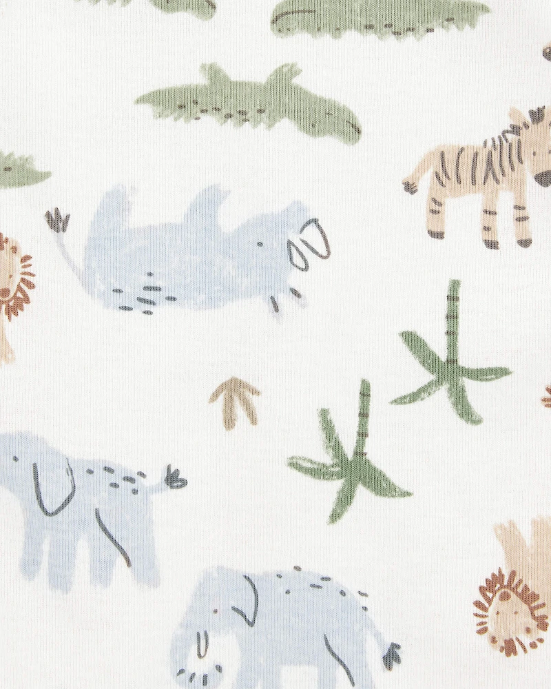 Baby Boy 5-Pack Animals Sleeveless Bodysuits