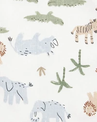 Baby Boy 5-Pack Animals Sleeveless Bodysuits