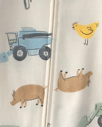 Toddler Boy Farm 100% Cotton 1-Piece Pyjama