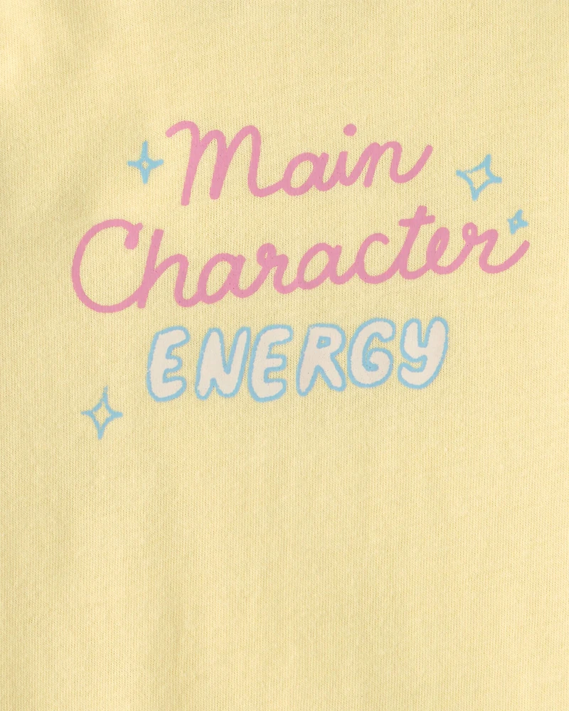 Baby 'Main Character Energy' Graphic Bodysuit - Yellow