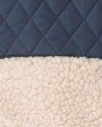 Toddler Boy Colour Block Hooded Zip-Up Jacket - Khaki/Navy