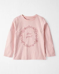 Girls Organic Cotton Free Spirit Long-Sleeve Jersey Tee
