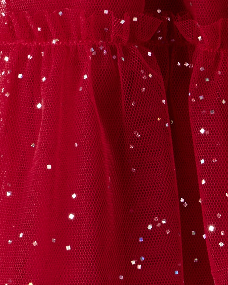 Toddler Girl 2-Piece Snowflake Print Long-Sleeve Top & Skirt Set
