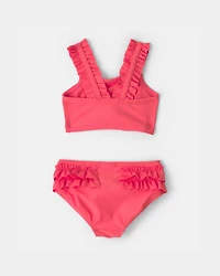 Baby Girl 3-Piece Tankini Set - Orange