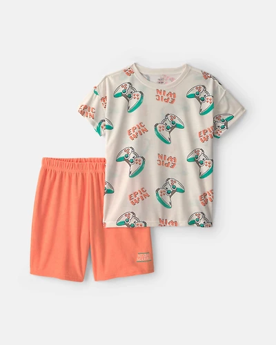 Boys 2-Piece Gaming Short-Sleeve Pyjama Set