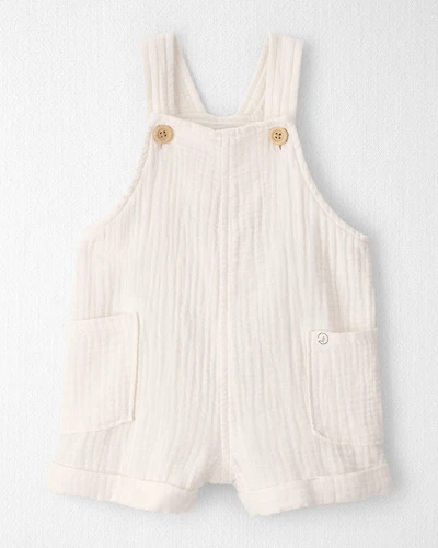 Baby Gauze Sleeveless Shortall White