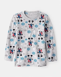 Toddler Boy Christmas Disney© Mickey Mouse Graphic Tee - Grey