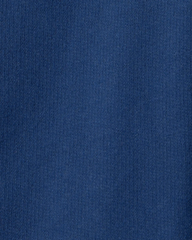 Toddler Girl French Terry Wide-Leg Pants - Blue