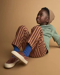 Toddler Boy Striped Pocket Pants - Brown