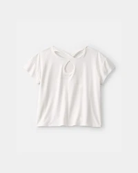 Girls 'Welcome to My World' Active Top - White