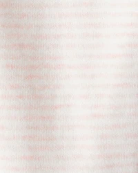 Baby Girl Flutter-Waist Striped Pants - Pink/Cream