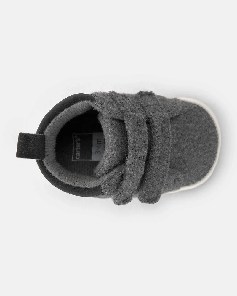 Baby Boy Double Strap Boots - Grey