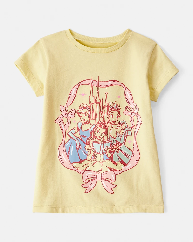 Toddler Girl Disney© Princess Short Sleeve Graphic Tee- Yellow