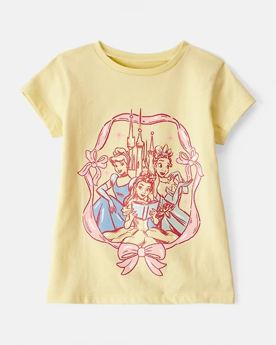 Toddler Girl Disney© Princess Short Sleeve Graphic Tee- Yellow