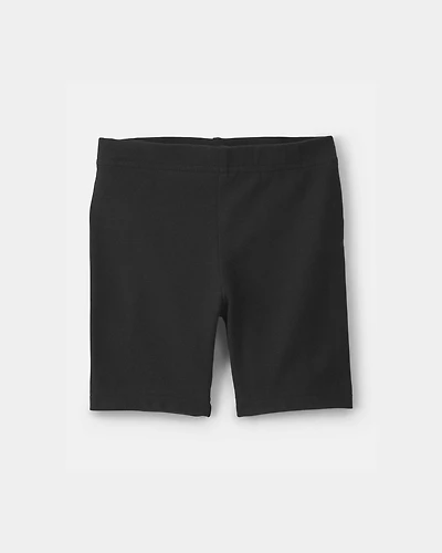 Toddler Girl Solid Bike Shorts - Black