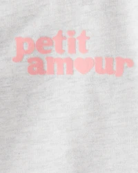 Baby Girl 3-Piece 'Petit Amour' Polka Dot Cardigan Outfit Set - Pink