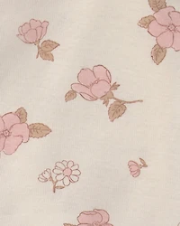 Baby Girl 3-Piece Floral Long-Sleeve Top & Pant Set - Cream