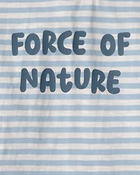 Kid Organic Cotton 'Force of Nature' Striped Tee