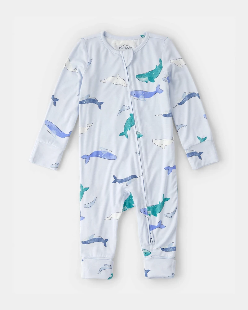 Baby Whale PurelySoft 2-Way Zip Sleeper - Blue