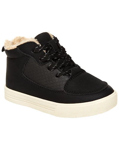 Toddler Sherpa Detail Lace-Up Sneakers